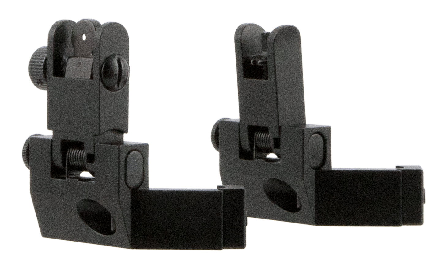 TacFire IS003 45 Degree Flip Up Iron Sight/Springloaded  Black Anodized Front and Rear for AR-Platform