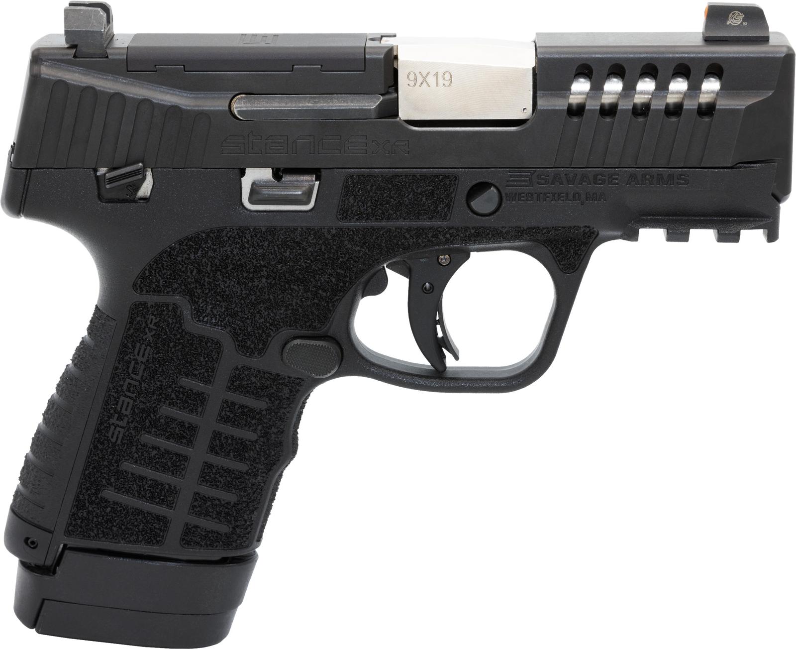 Savage Arms 67063 Stance XR 9mm 13+1 3.20" Natural Black Nitride Ported Stainless Steel Slide Black Glass Filled Nylon Grip Ambidextrous