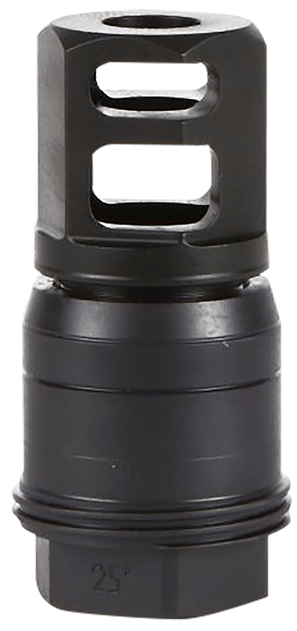 Sig Sauer SL55612X2825DEGM Clutch-Lok QD Muzzle Brake Black Stainless Steel with 1/2" 28 tpi Threads for 5.56mm 25 Degree Taper