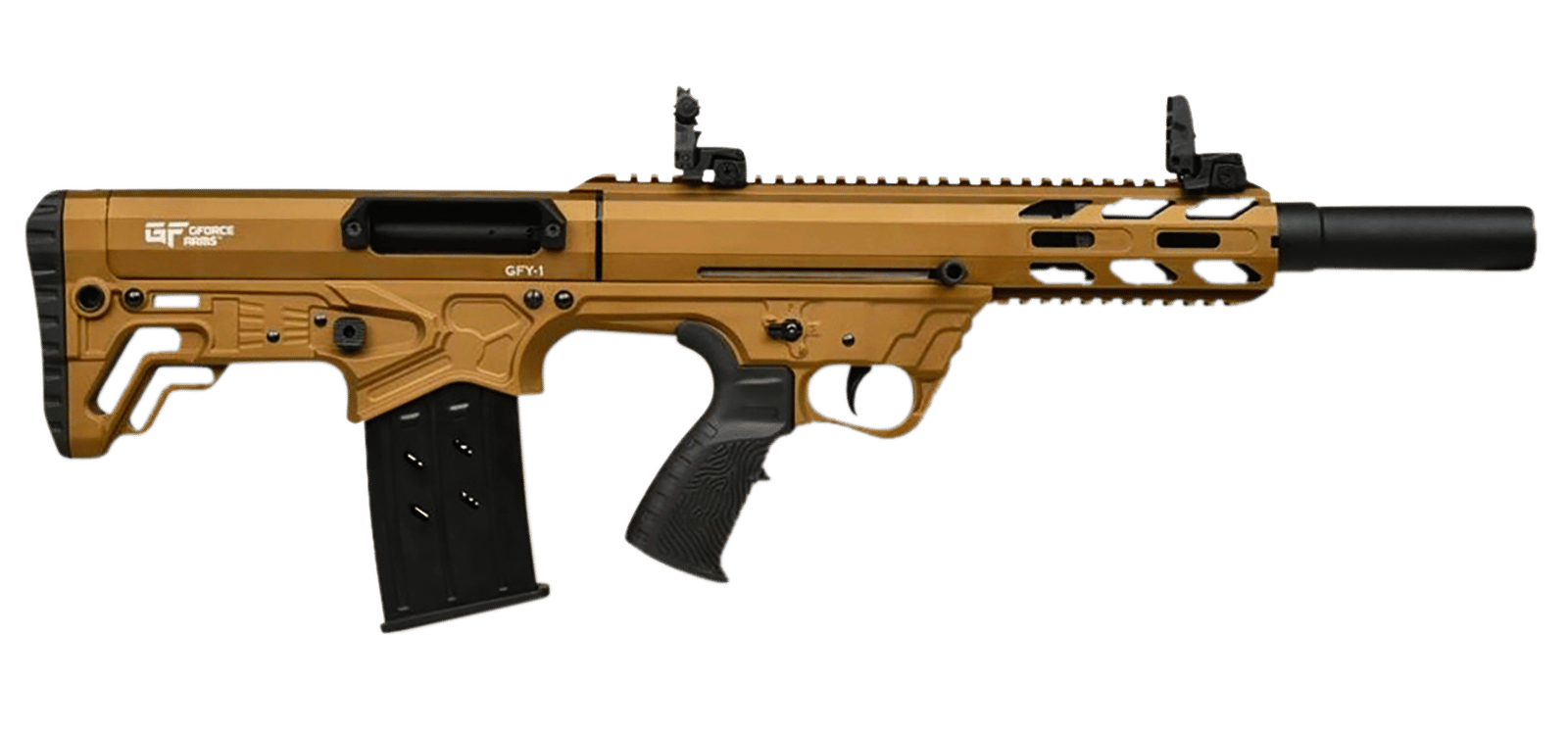 Gforce Arms GFY1BRNZ GFY-1 USA 12 Gauge Semi-Auto 3" 5+1 18.50" Black Threaded Barrel, Bronze Cerakote Aluminum Receiver w/Picatinny Rail, Bronze Bullpup Polymer Stock, Polymer Grip