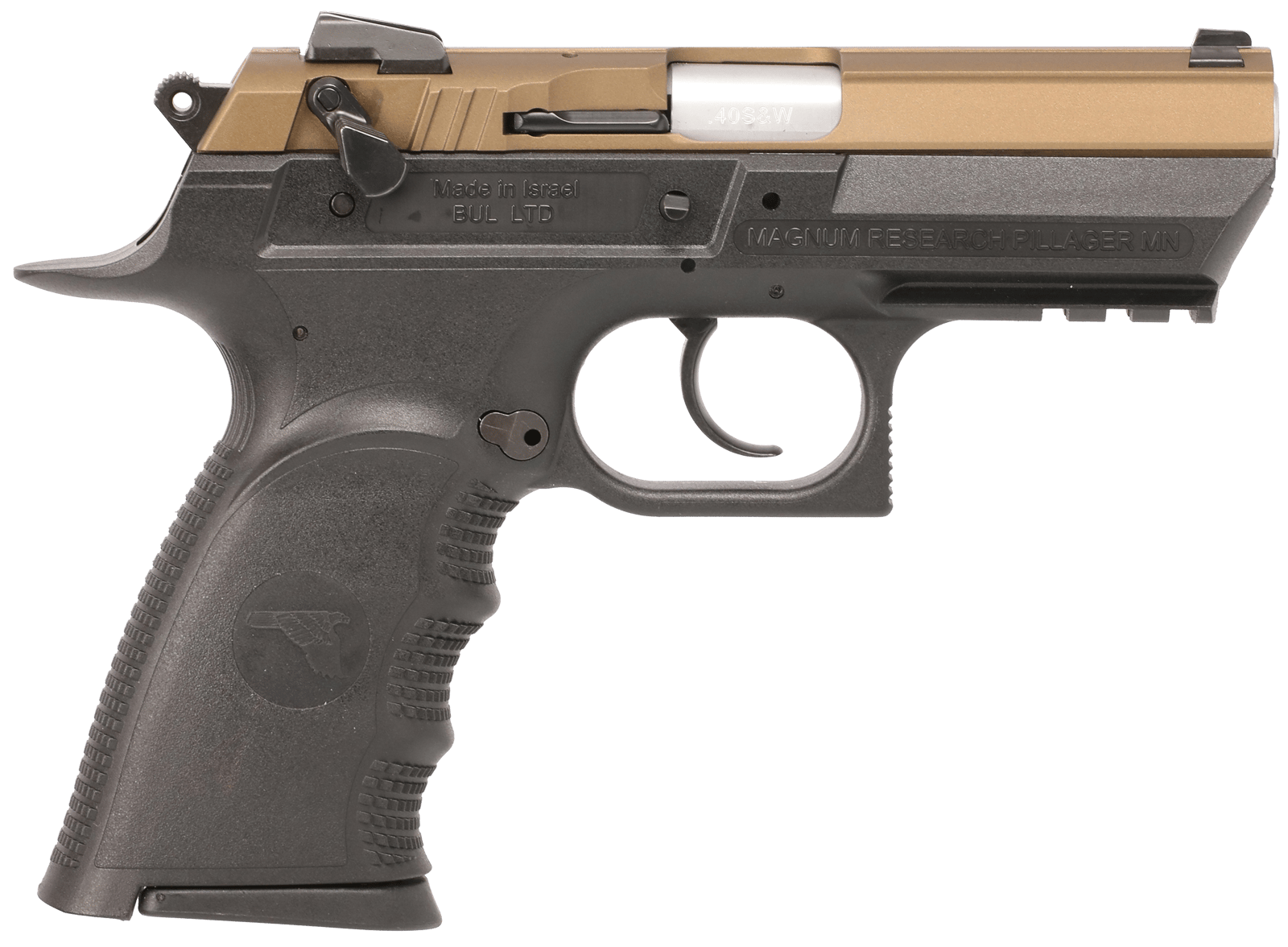 Magnum Research BE94133RSLBB Baby Eagle III  40 S&W 12+1 3.85" Burnt Bronze Carbon Steel Slide Black Textured