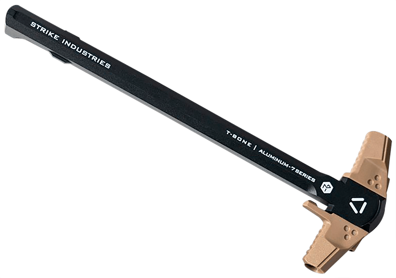 Strike Industries ARTBCH223BKFDE T-Bone Charging Handle .223/5.56x45mm Nato Flat Dark Earth Polymer Handles Aluminum Shaft for AR-15