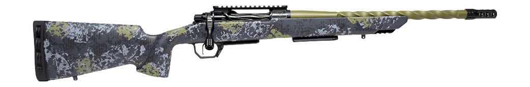 Horizon Firearms HRF-VE2-308W-22R Venatic 2 308 Win 22" Sage Green Spiral Fluted Threaded Barrel, Black DLC Receiver w/Picatinny Rail, Arca Rail Forend, Artic Moss Iota EKO X Carbon Fiber Stock