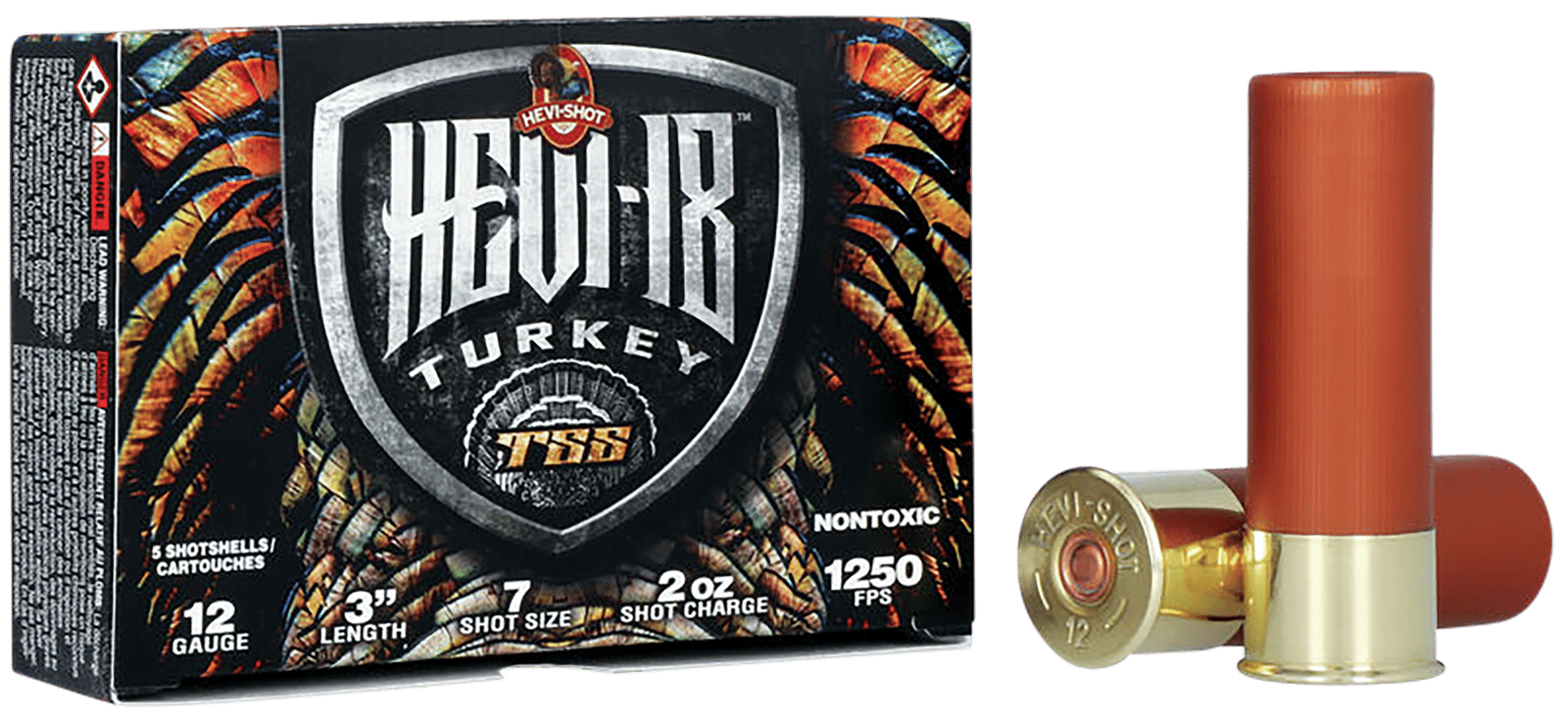 HEVI-Shot HS4007 HEVI-18 TSS Turkey 12Gauge 3" 2oz Tungsten 7Shot 5 Per Box/10 Case