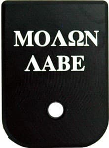 CRUXORD MAGAZINE BASE PLATE MOLON LABE FITS MOST GLOCKS!