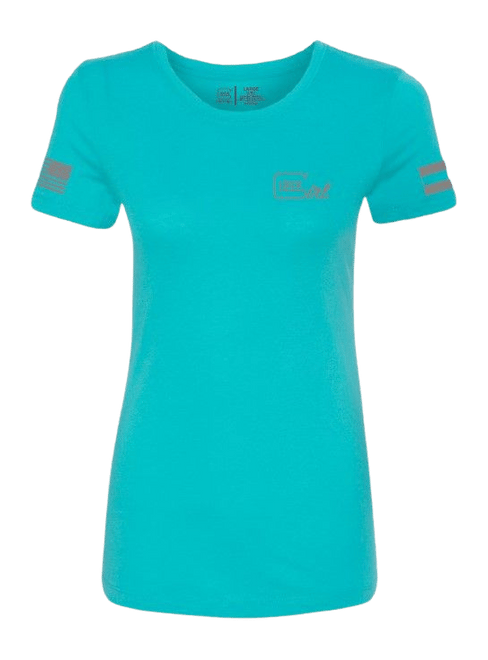GLK AP96446 GLOCK GIRL FLAG TEE XL  TEAL