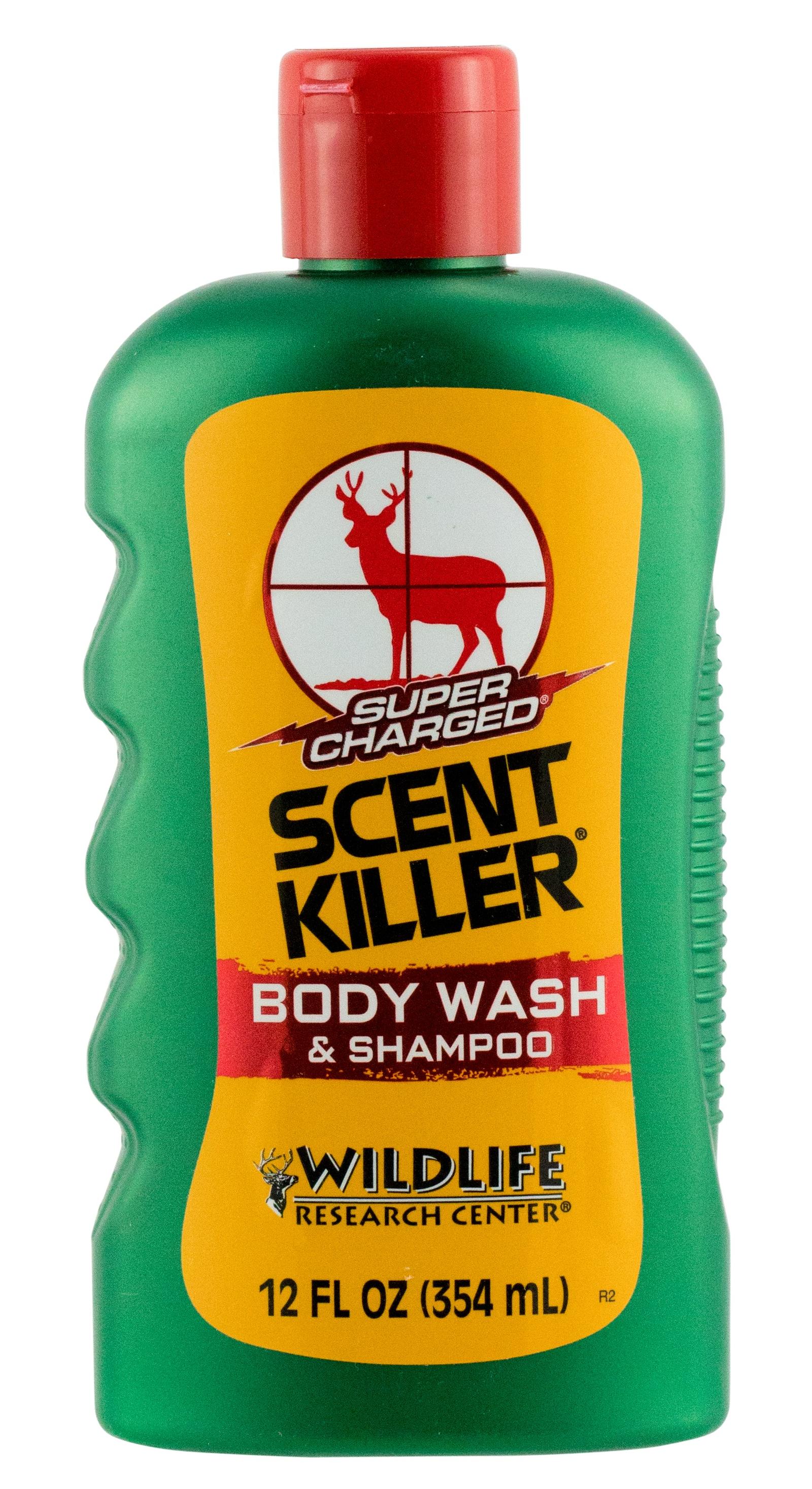 Wildlife Research 54012 Scent Killer Super Charged Body Wash/Shampoo Odor Eliminator Odorless Scent 12 oz Bottle