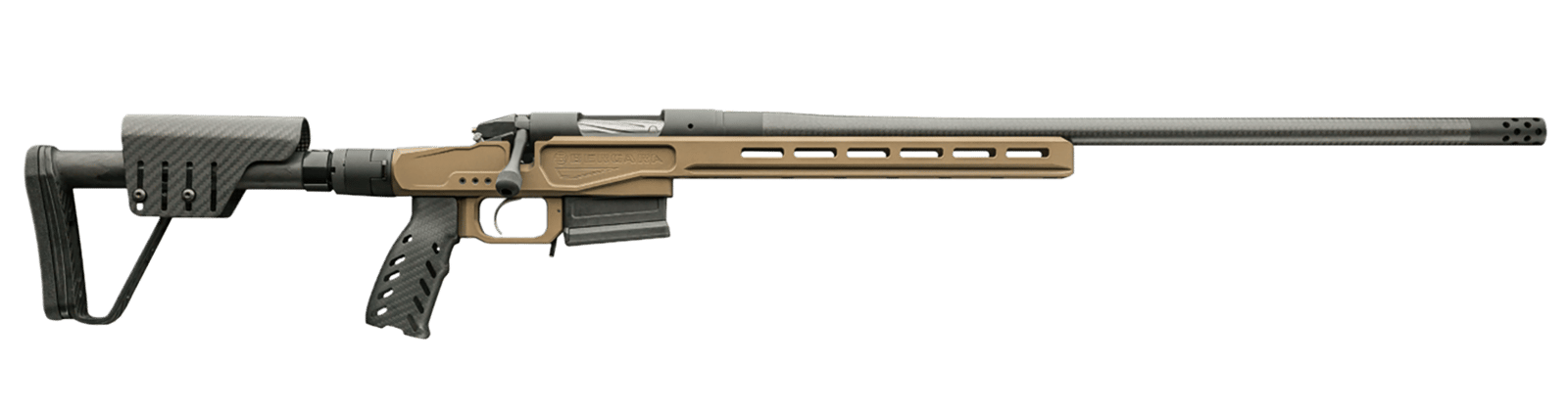 Bergara Rifles BPR3722CM Premier MgLite Full Size 22 Creedmoor 5+1 20" Carbon Fiber CURE Carbon Fiber Barrel, Graphite Black Cerakote Steel Receiver, Flat Dark Earth XLR  Folding Chassis