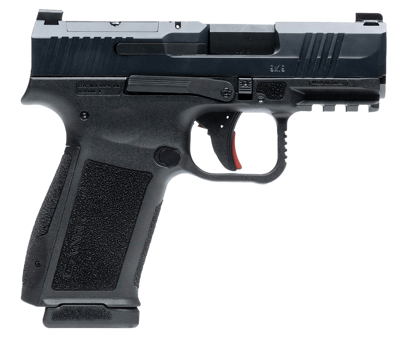 Century Arms HG7882N Mete MC9L Sub-Compact Frame 9mm Luger 17+1 3.18" Black Steel Barrel, Black Nitride Serrated Steel Slide, Black Polymer Frame w/Picatinny Rail, Interchangeable Backstrap Grip