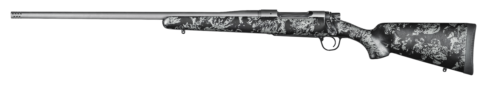 Christensen Arms 8010112100 Mesa FFT 300 PRC 3+1 22" Threaded Barrel, Tungsten Gray Cerakote, Black with Gray Webbing Stock, Left Hand