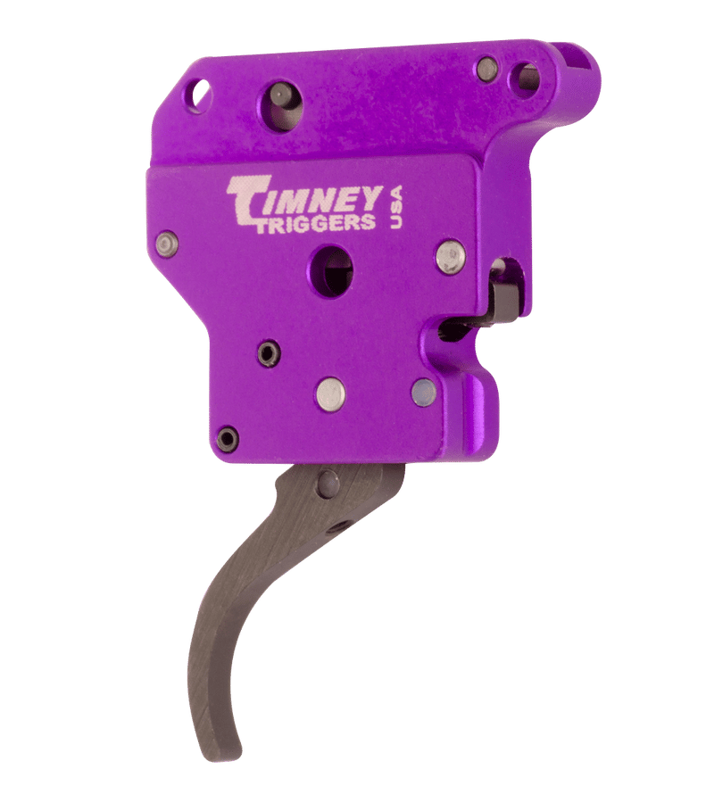 Timney Triggers 502B Benchrest Trigger  Single-Stage Curved Trigger with 3-6 oz Draw Weight & Purple/Black Finish for Remington 700
