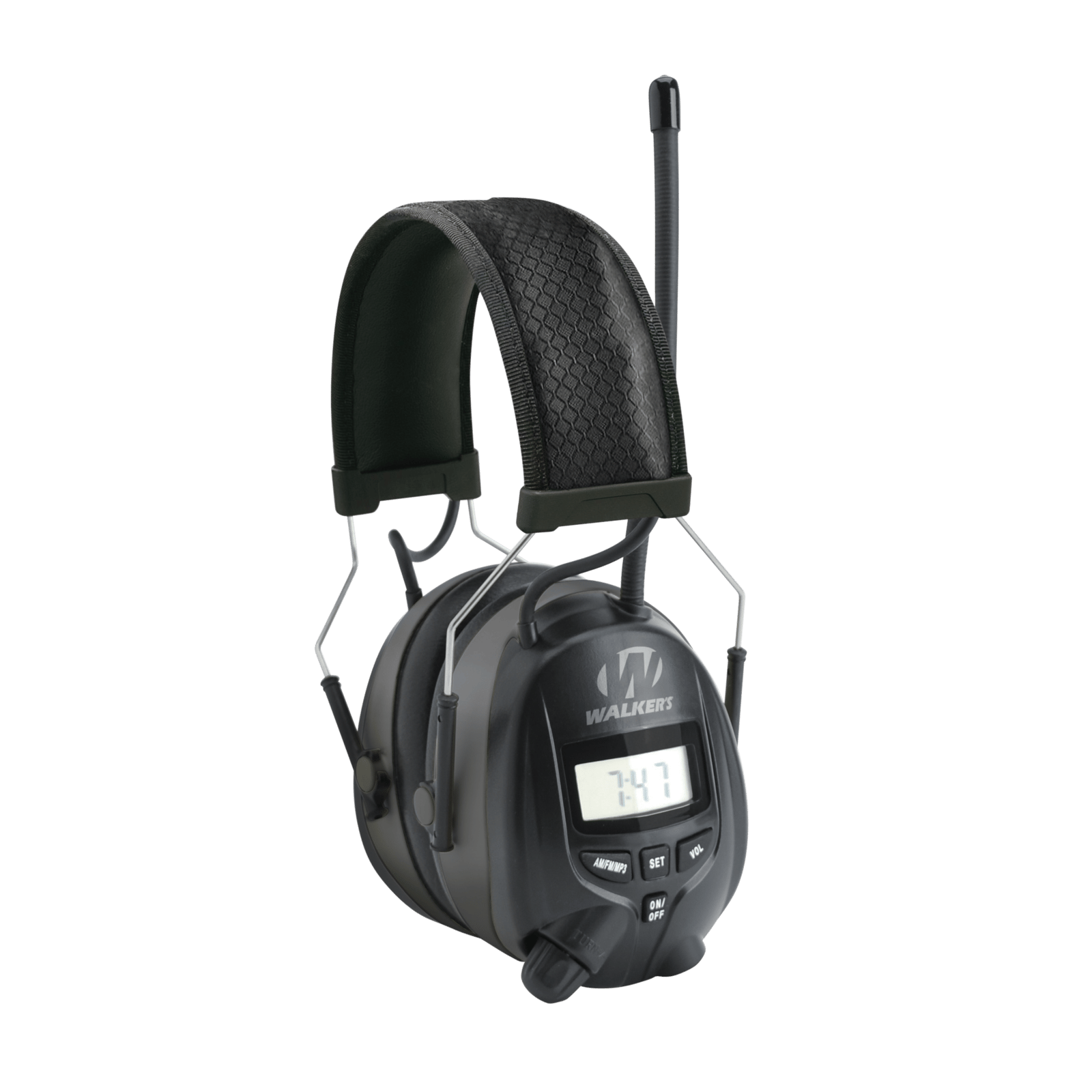 Walker's GWPRDOM AM/FM Digital Muff Polymer 25 dB Over the Head Black