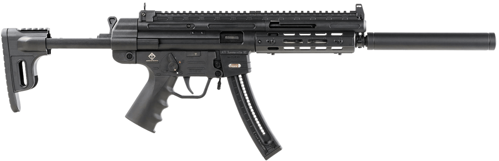 GSG GERGGSG1622ML GSG-16  Full Size 22 LR 22+1 16.25" Black Polymer Receiver w/Picatinny Rail, M-LOK & Picatinny Rail Handguard, Black Collapsible Synthetic Stock w/Storage Compartment, Right Hand