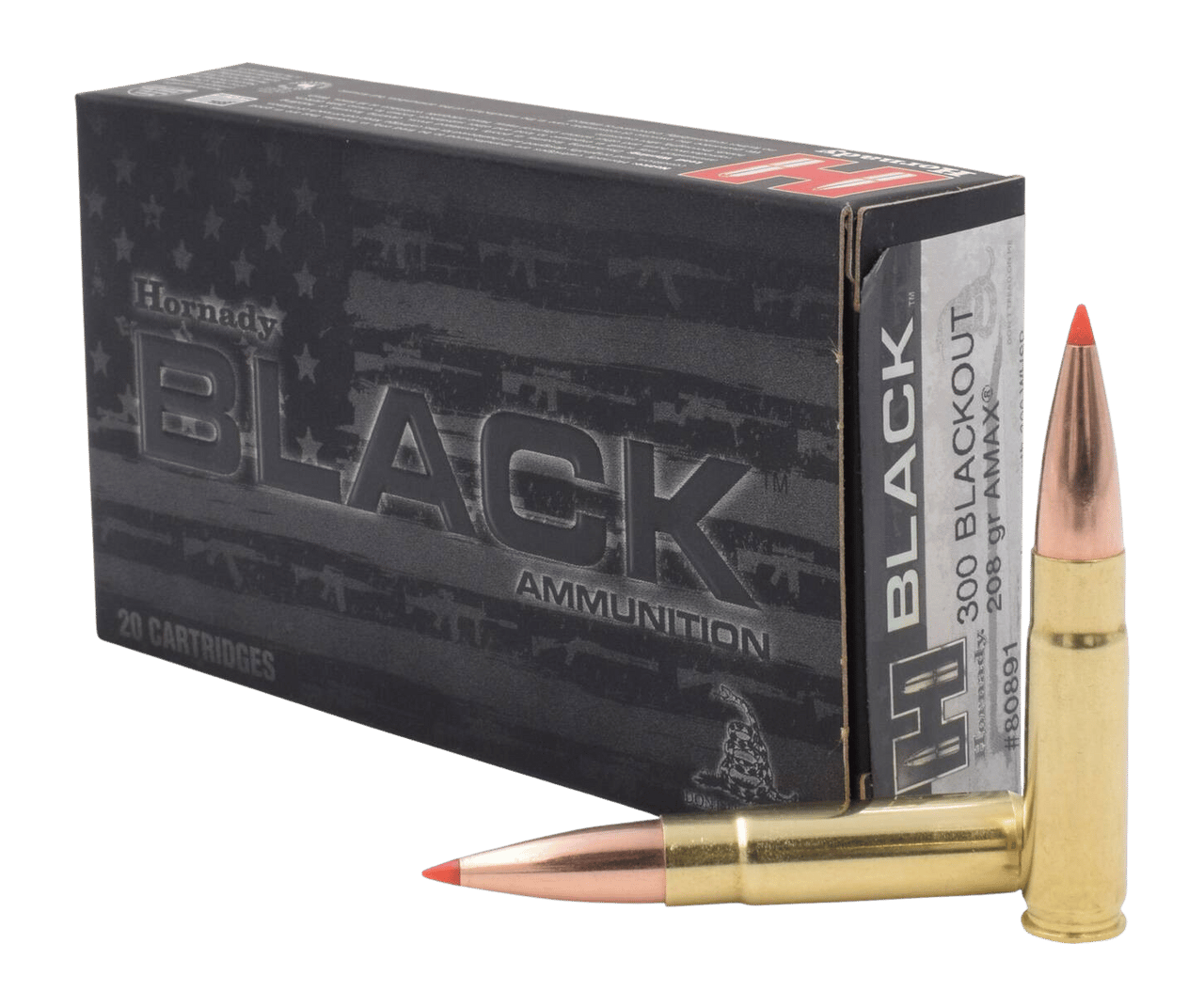 Hornady 80891 Black  300Blackout 208gr Hornady A Max 20 Per Box/10 Case
