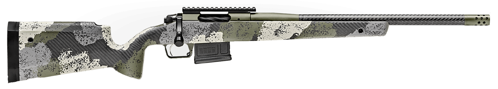 Springfield Armory BAW920308CFG 2020 WayPoint  308 Win,7.62x51mm NATO 5+1 20" CF Evergreen Camo Hybrid Profile w/M-LOK Stock Mil-Spec Green Cerakote Right Hand
