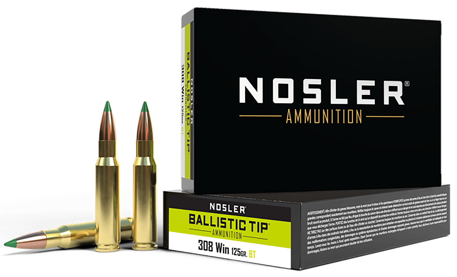 Nosler 40061 Ballistic Tip 308Win 125gr Spitzer Ballistic Tip 20 Per Box/10 Case