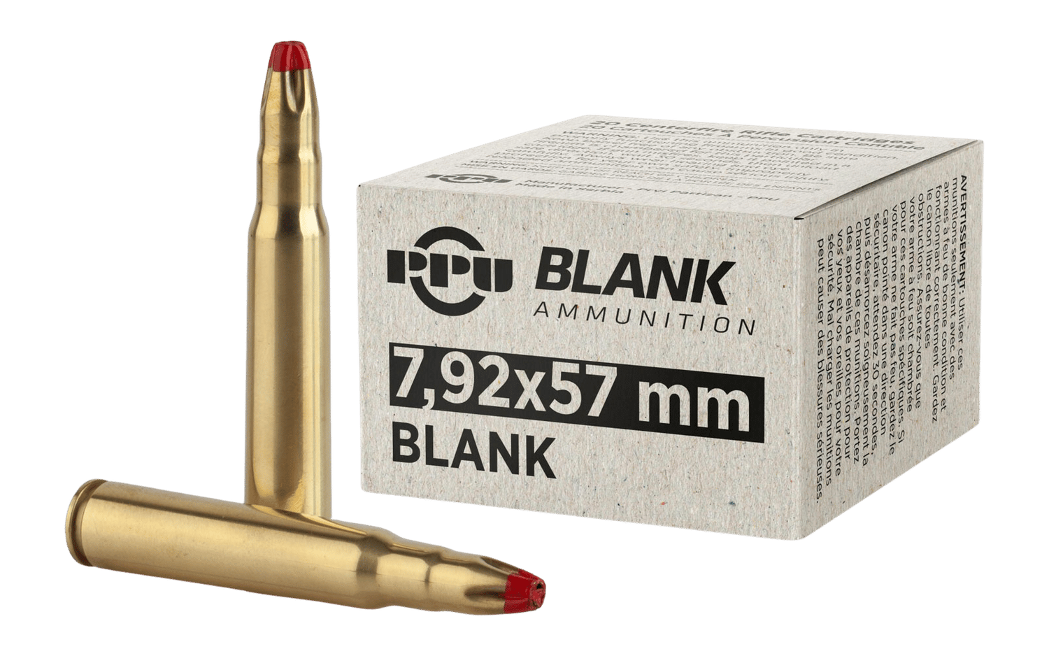 PPU PPB73       7.9X57 BLANK                 20/25