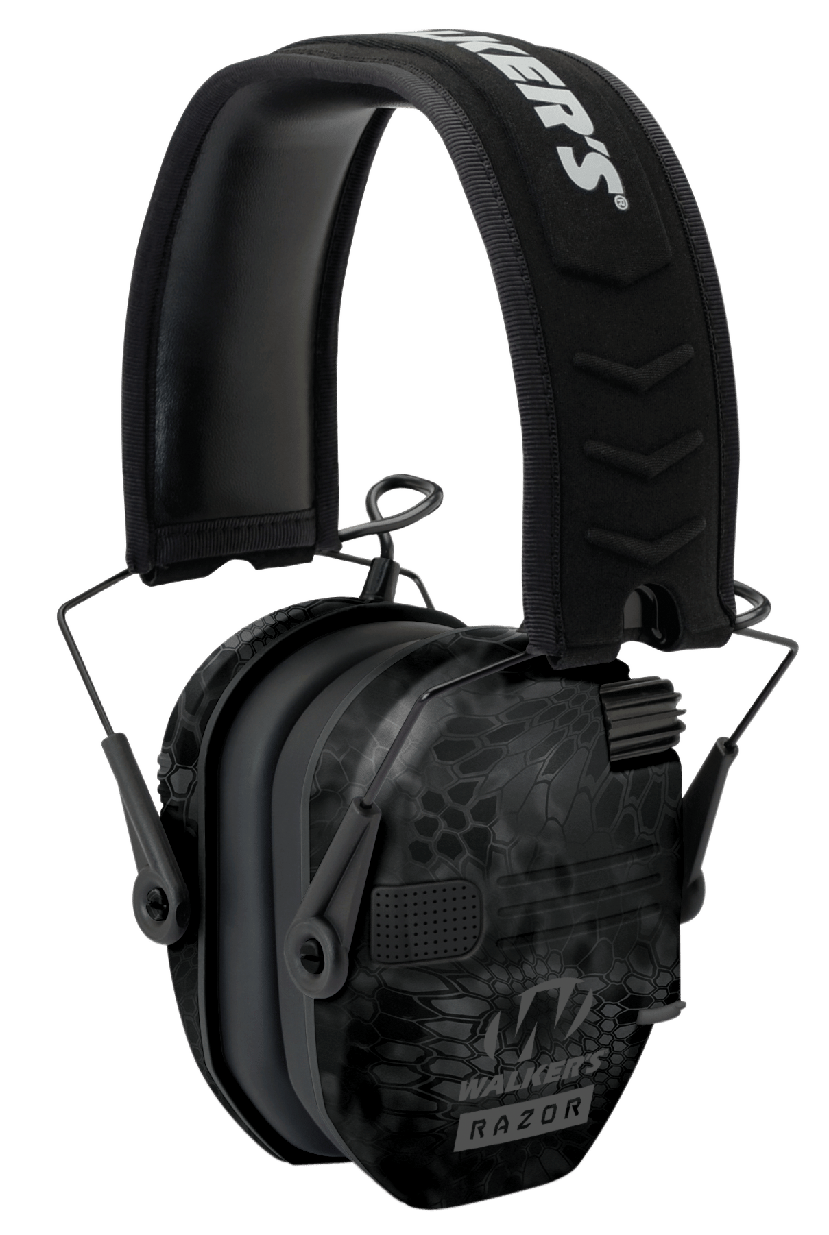 Walker's GWPRSEMYP Razor Slim Electronic Muff 23 dB,Over the Head,  Typhoon Camo/Black Polymer