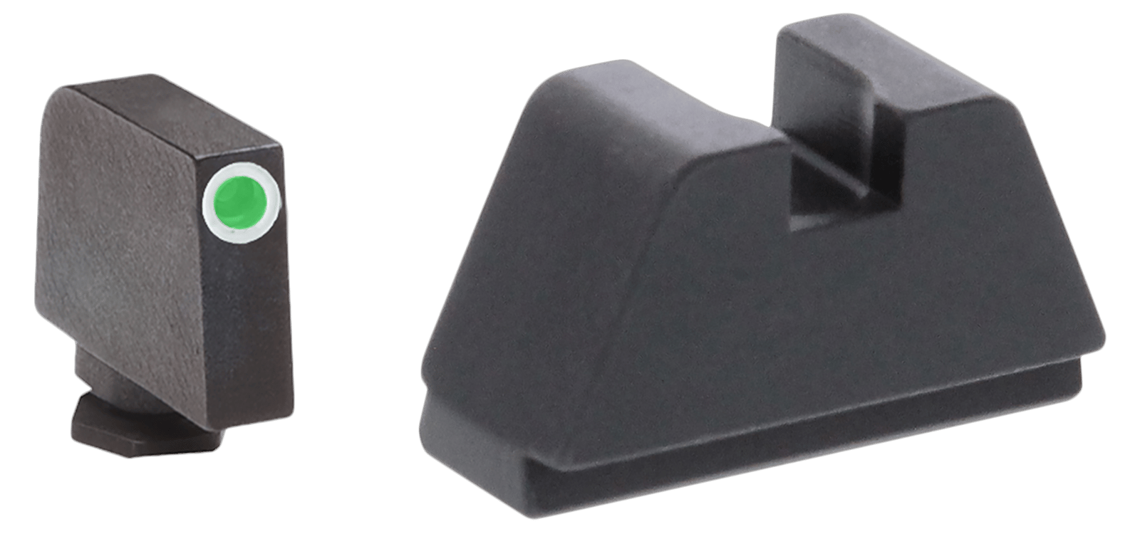 AmeriGlo GL481 Optic Compatible Sight Set for Glock  2XL Tall Green Tritium White Outline Front Sight-Black Rear Sight