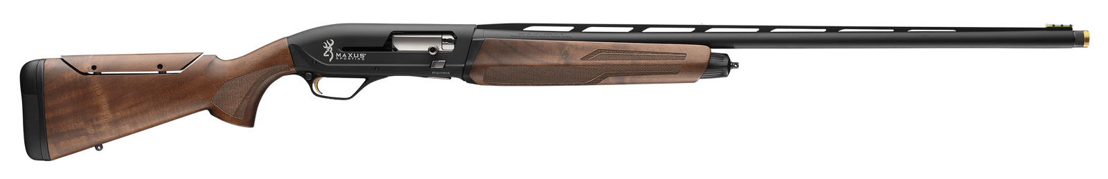 Browning 011782204 Maxus II Sporting Full Size 12 Gauge 3" 4, 2 3/4" Shells 28" Matte Black Vent Rib Barrel, Matte Black Aluminum Receiver, Adjustable Comb Gloss Oil Turkish Walnut Wood Stock