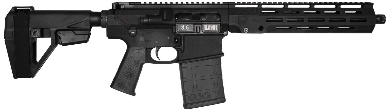 Diamondback DB1200W001 DB10  8.6 Blackout 20+1 12" Black Nitride 11" M-LOK Handguard SBA5 Brace Magpul MOE K2 Grip