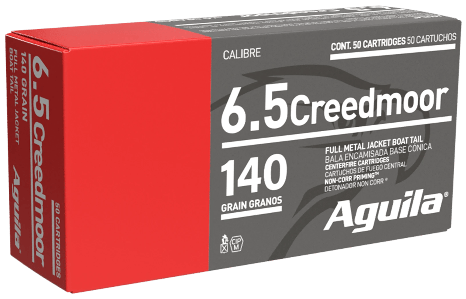 Aguila 1E650110   6.5Creedmoor 140gr Full Metal Jacket Boat Tail 20 Per Box/25 Case