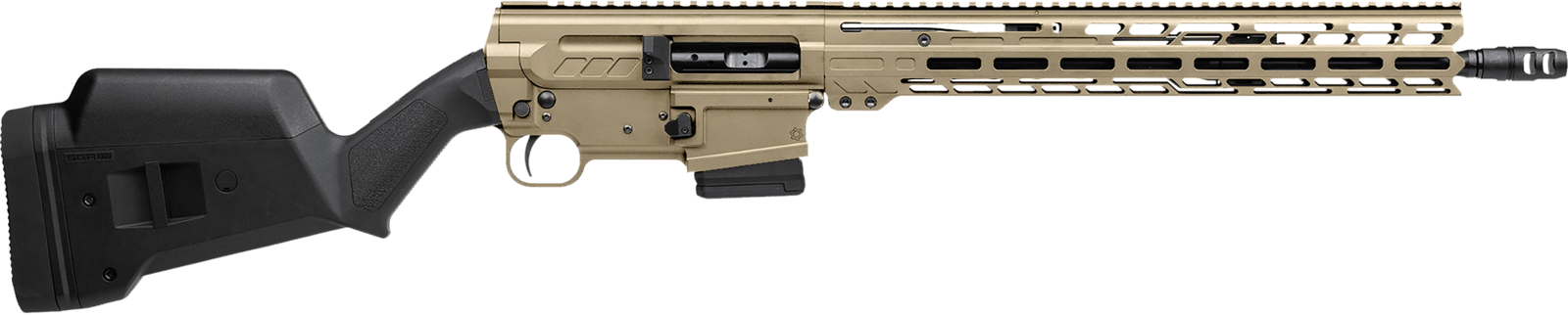 CMMG 55A520BCT Dissent BR4 *CA Compliant 5.56 NATO 10+1 16.10" Black Nitride Threaded Barrel, Coyote Tan Cerakote Picatinny Rail Aluminum Receiver, Magpul SGA Black Synthetic Stock