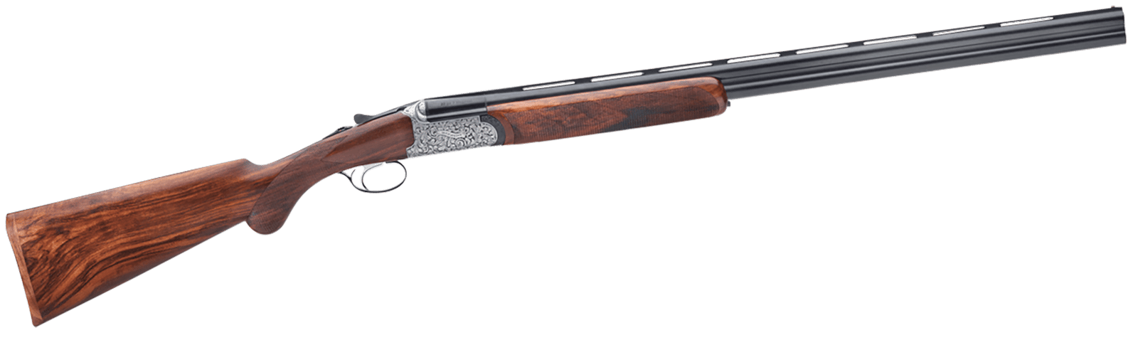 Rizzini USA 410141029 Round Body EM Full Size 410 Gauge Break Action 2rd 29" Vent Rib Barrel, Coin Anodized Silver Receiver, Fixed w/Prince of Whales Grip Grade III Turkish Walnut Stock