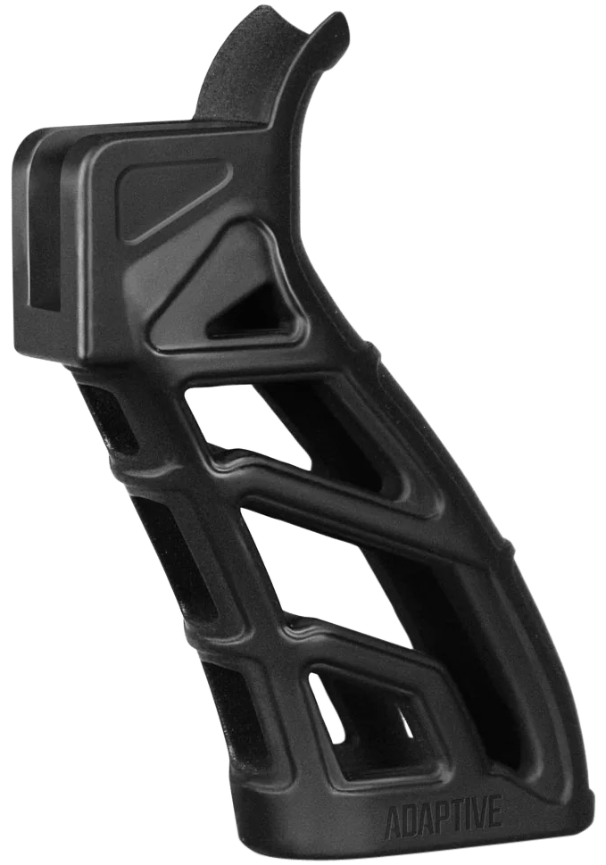 ADAPTIVE TACTICAL AT01900 Lightweight Tactical Grip (LTG)  Skeletonized Black Polymer, 25 Degree Grip Angle, Fits AR Platform