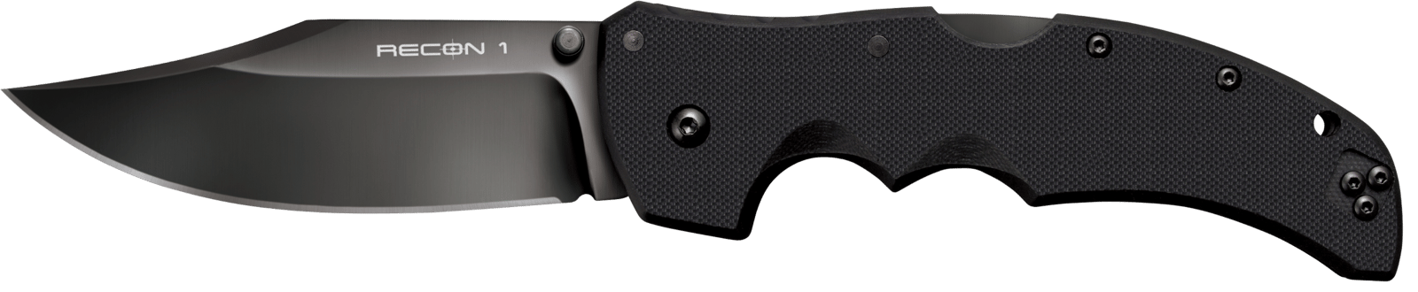 Cold Steel CS27BC Recon 1 4" Folding Clip Point Plain DLC Coated American S35VN Blade/Black G10 Handle Includes Pocket Clip