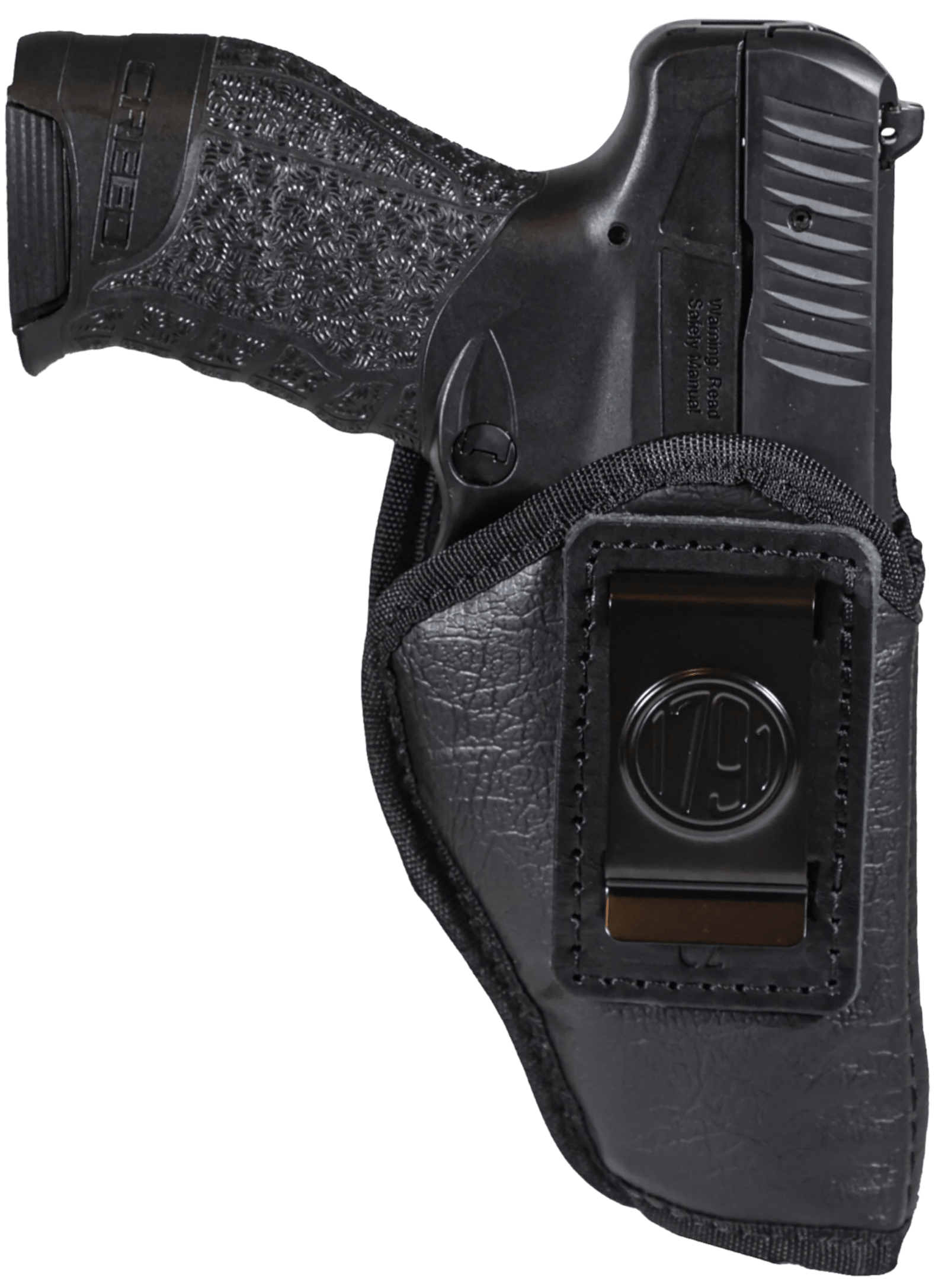 1791 Gunleather ECOC2BLKR EcoCarry  IWB Compact Black Right Hand