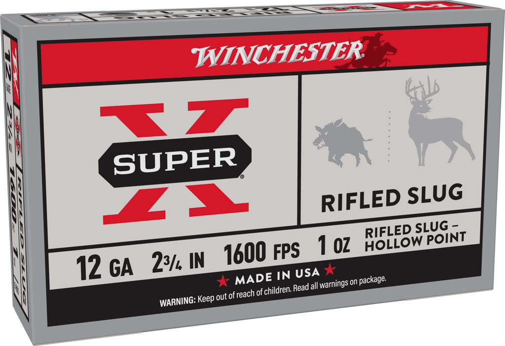 Winchester Ammo X12RS15 Super X  12Gauge 2.75" 1oz Rifled Slug Shot 5 Per Box/50 Case
