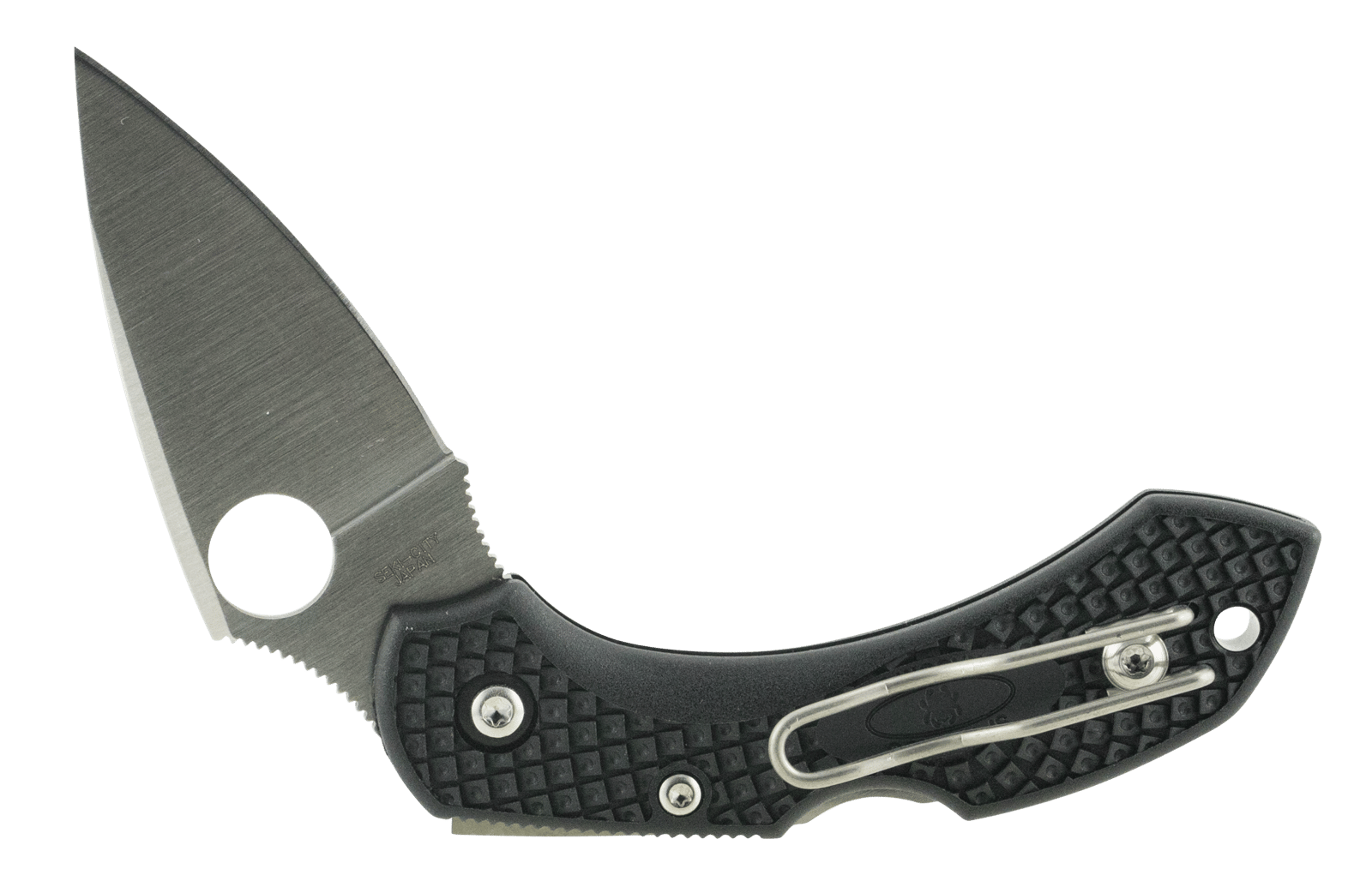 Spyderco C28PBK2 Dragonfly 2  2.25" Folding Clip Point Plain VG-10 SS Blade Black FRN Handle Includes Pocket Clip
