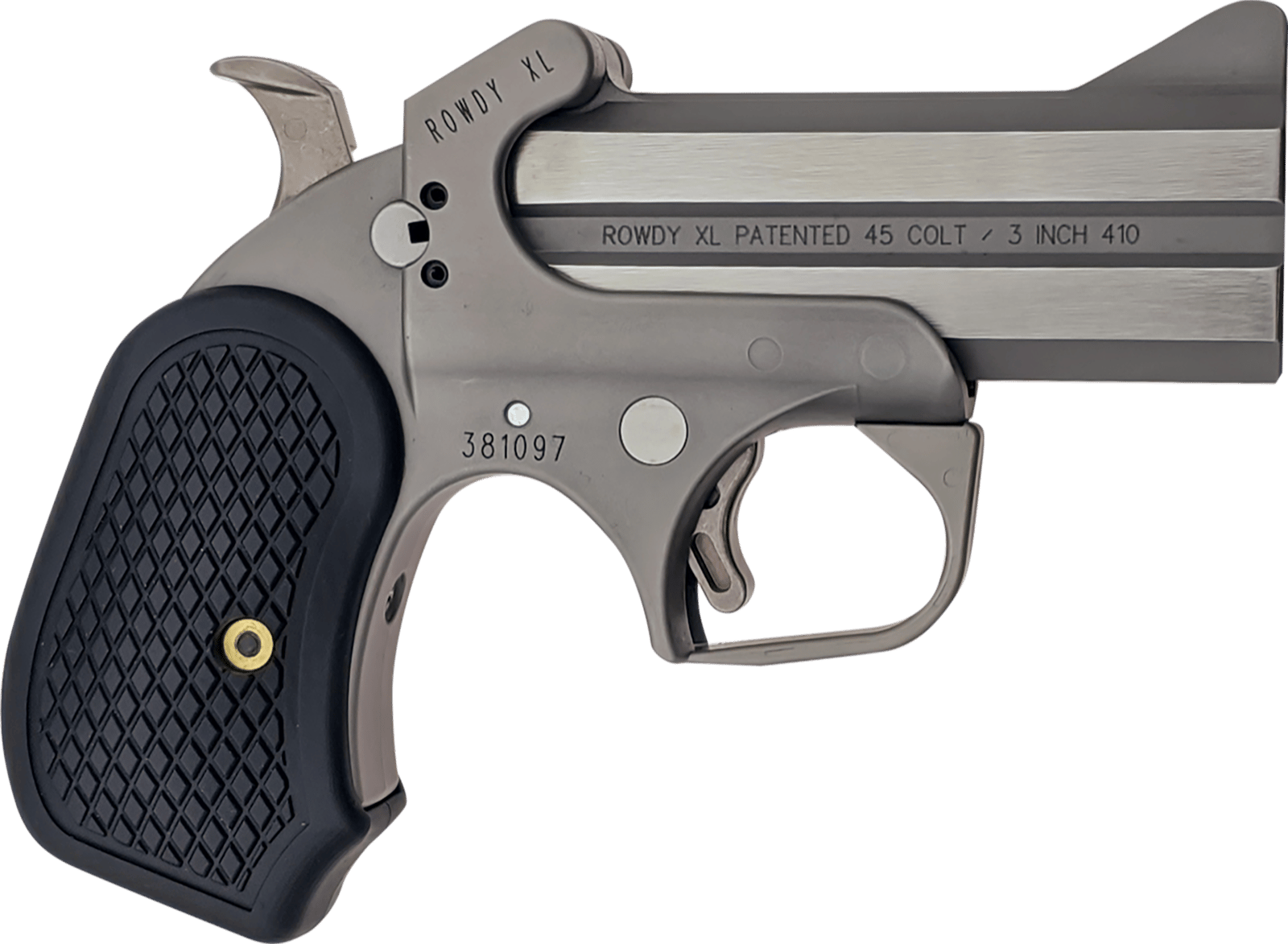Bond Arms BARWXL Rowdy XL Rough Series 45 Colt/410 Gauge 2rd Shot 3.50" Matte Stainless Steel Frame Black Extended B6 Resin Grips Right Hand