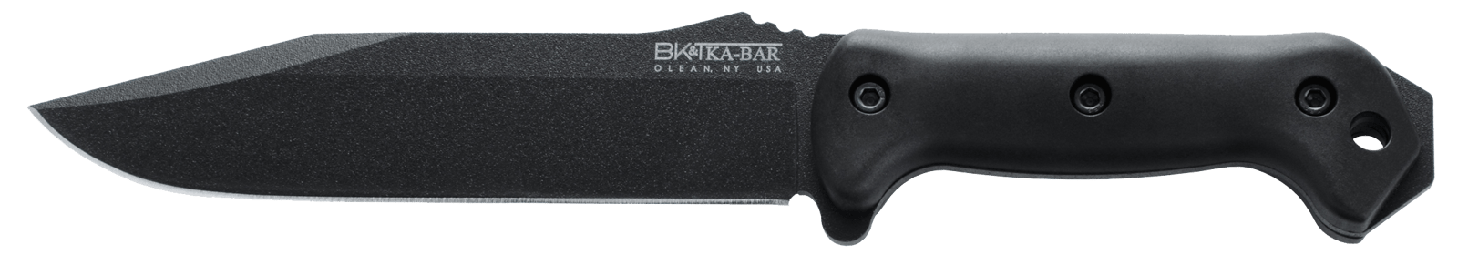 Ka-Bar BK7 Becker Combat Utility 7" Fixed Clip Point Plain Black 1095 Cro-Van Blade, Black Ultramid Handle, Includes Sheath