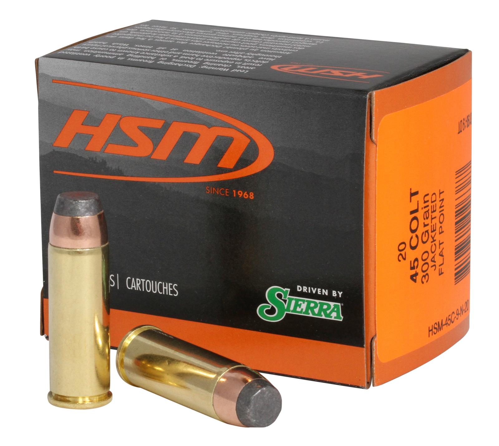 HSM 45C9N20 Pro Pistol  45 Colt 300 gr Jacketed Soft Point 20 Per Box/ 20 Case