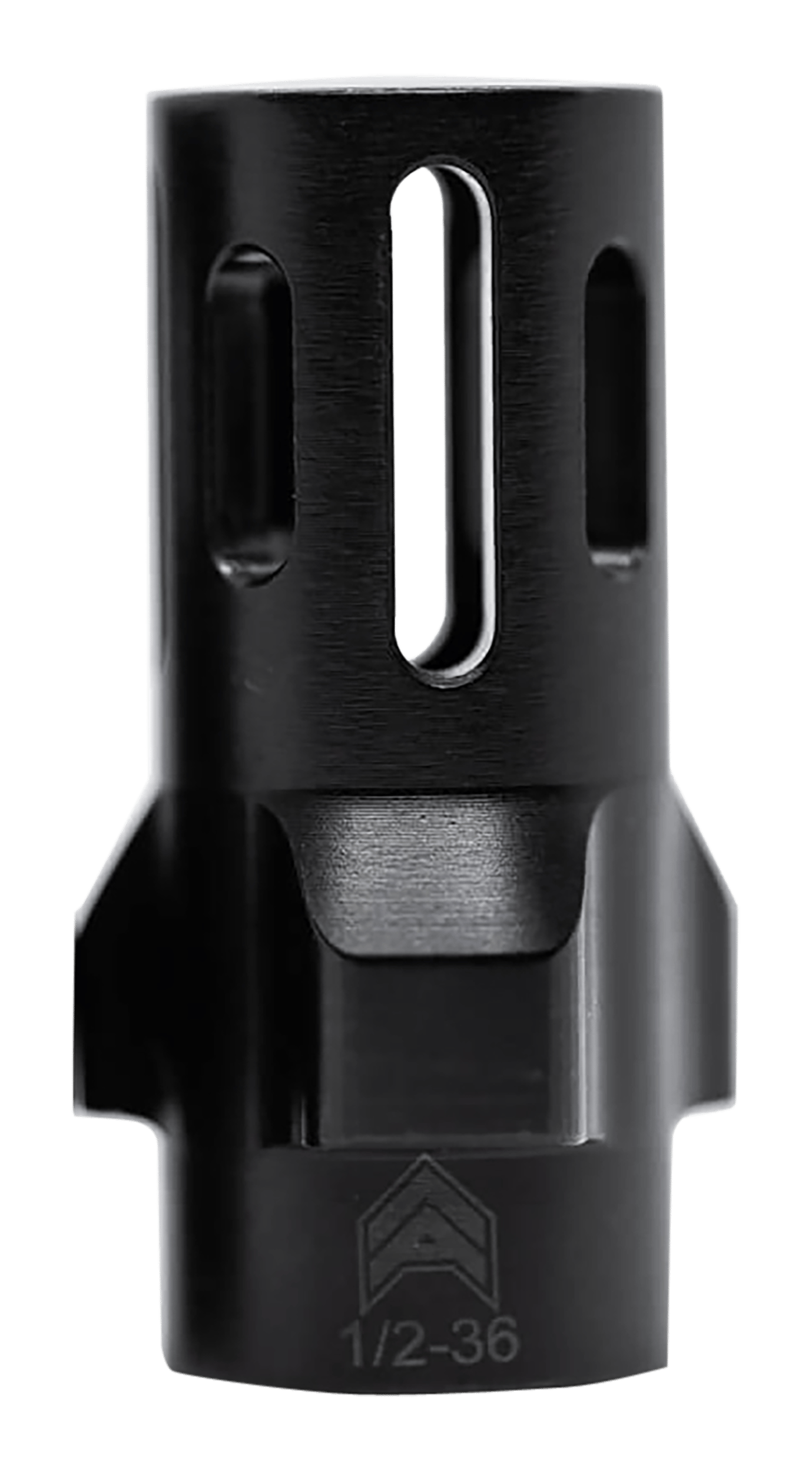 Angstadt Arms AA093LHB36 Flash Hider  Black Hardcoat Anodized Steel with 1/2"-36 tpi Threads 1.42" OAL for 9mm Luger