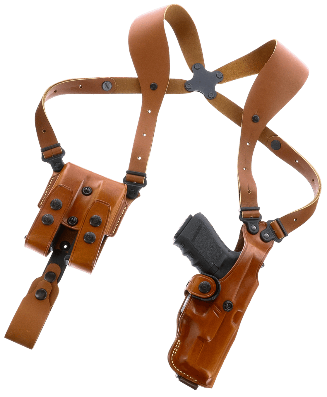 Galco VHS4212R VHS 4.0 Shoulder System Tan Leather Fits 1911 Fits 5" Barrel Ambidextrous