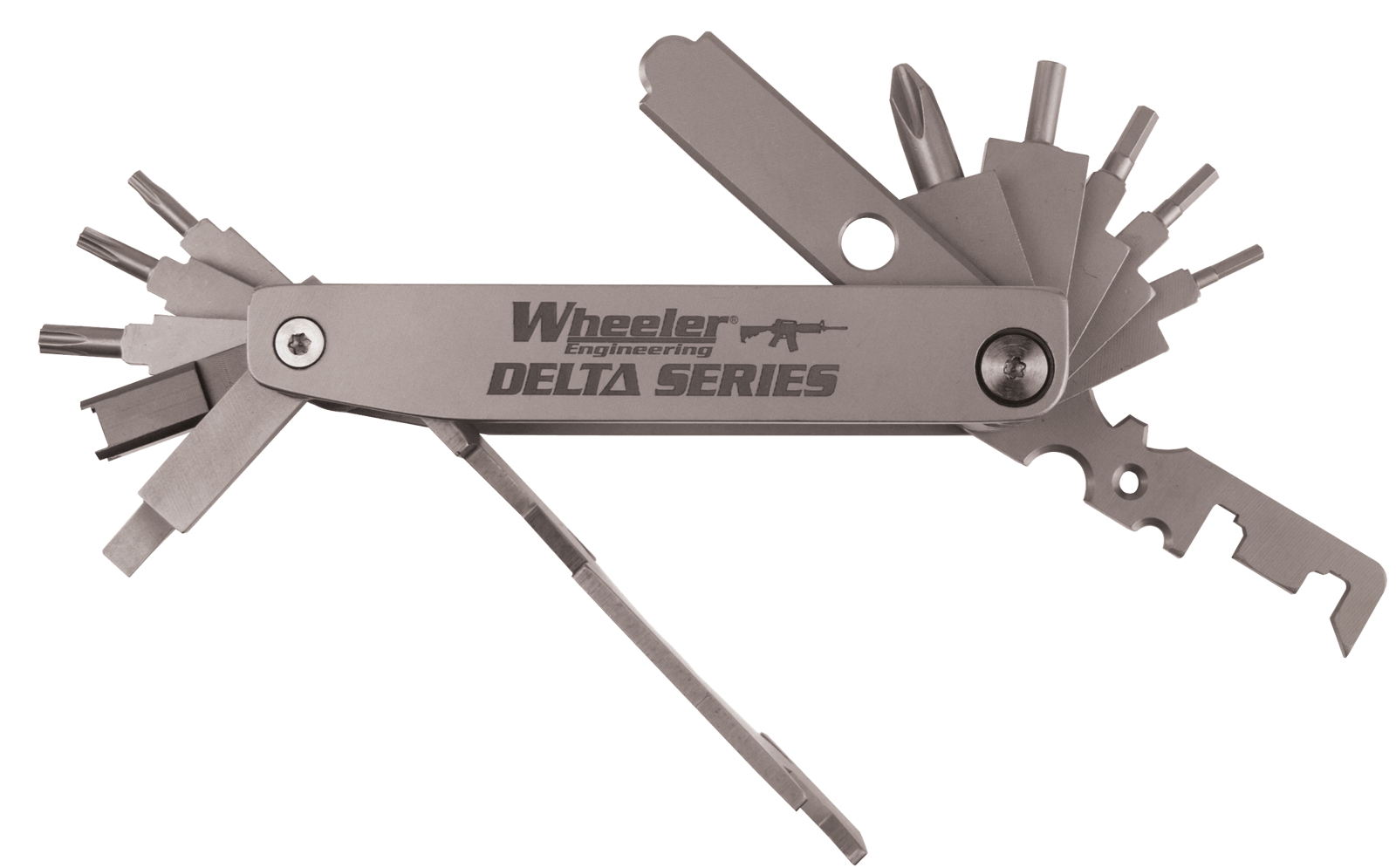 Wheeler 1078948 Delta Series Compact Multi-Tool Silver Folding Stainless Steel AR Platform