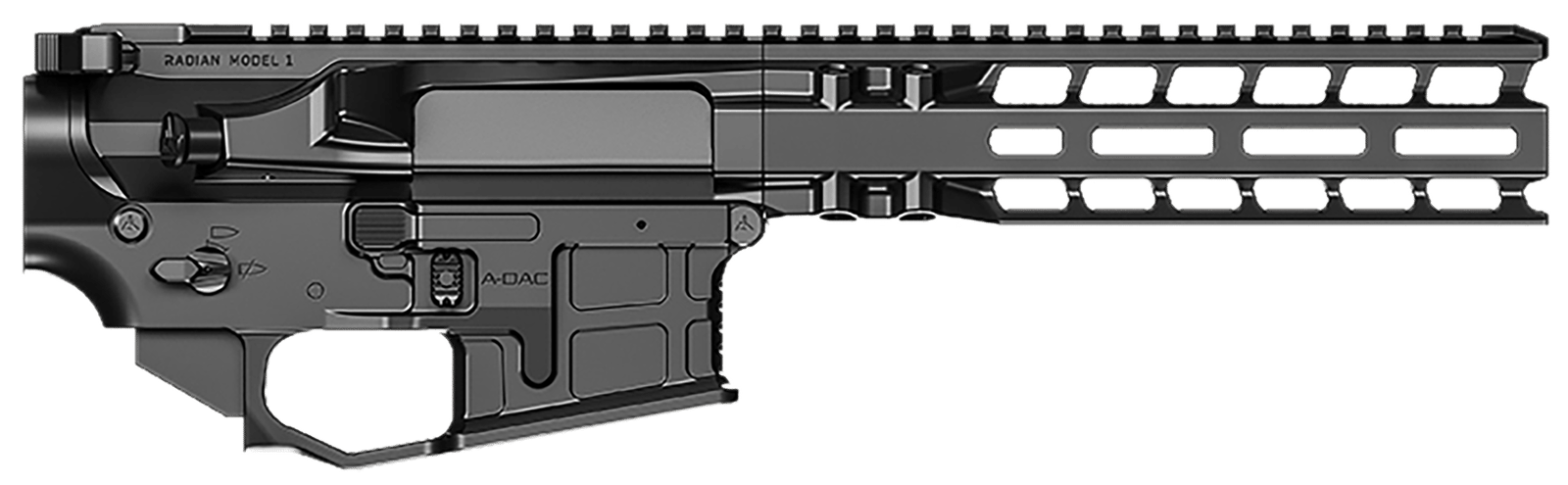 Radian Weapons R0435 Builder Kit  Radian Black, A-DAC 15 Fully Ambi Lower, 8.50" M-LOK Handgaurd, Raptor-SD Charging Handle, Talon 45/90 Safety, Ext. Bolt Catch, Left-Side Mag Release, Right-Side Bolt