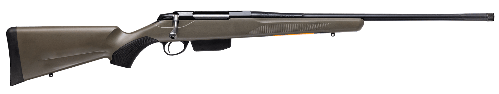 Tikka JRTXGSL37424MT T3x Superlite 7mm PRC 22.40" Blued Fluted Threaded Barrel, Blued Drilled & Tapped Steel Receiver, Fixed Green Synthetic Stock