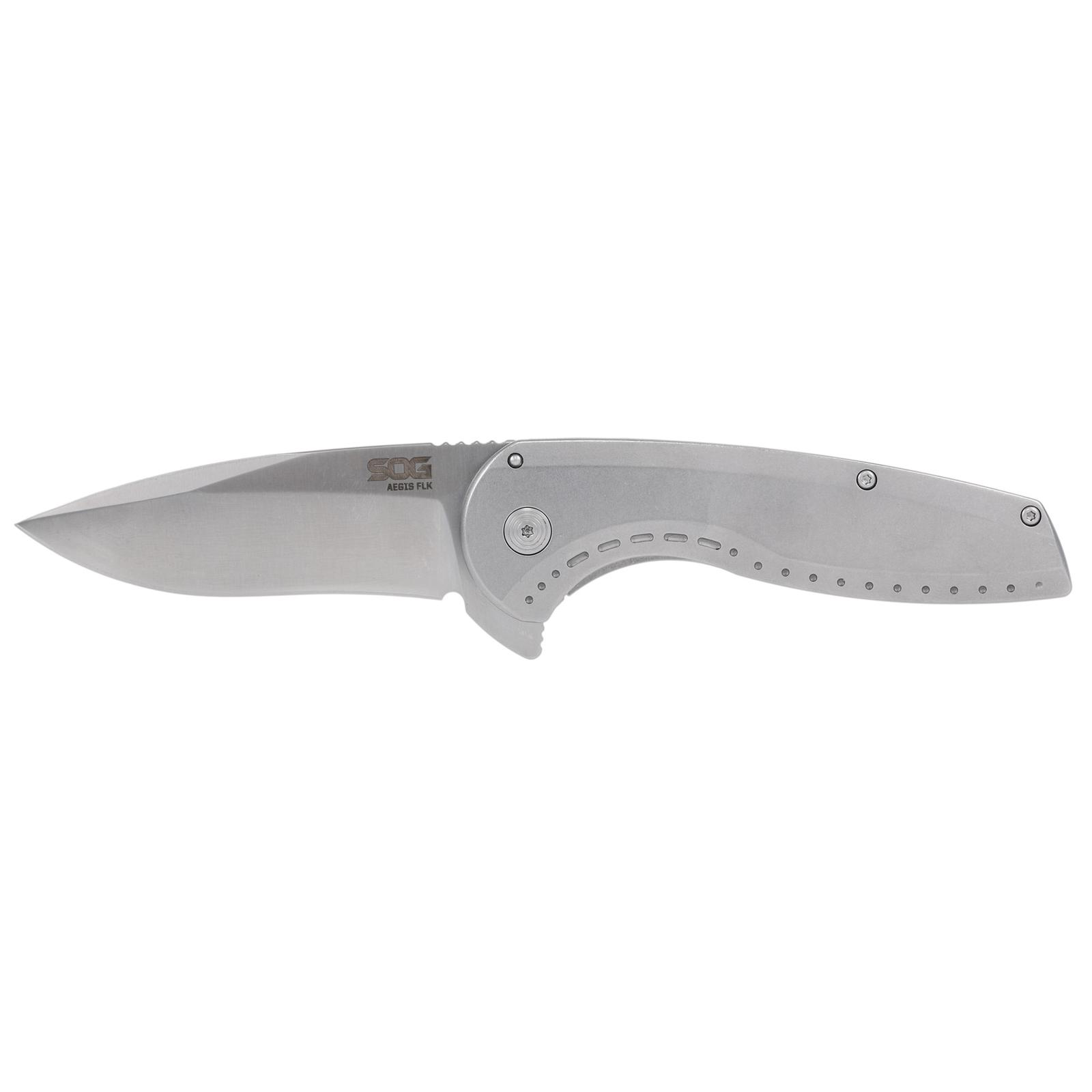 SOG AEGIS FLK 3.25" DROP PT SLV