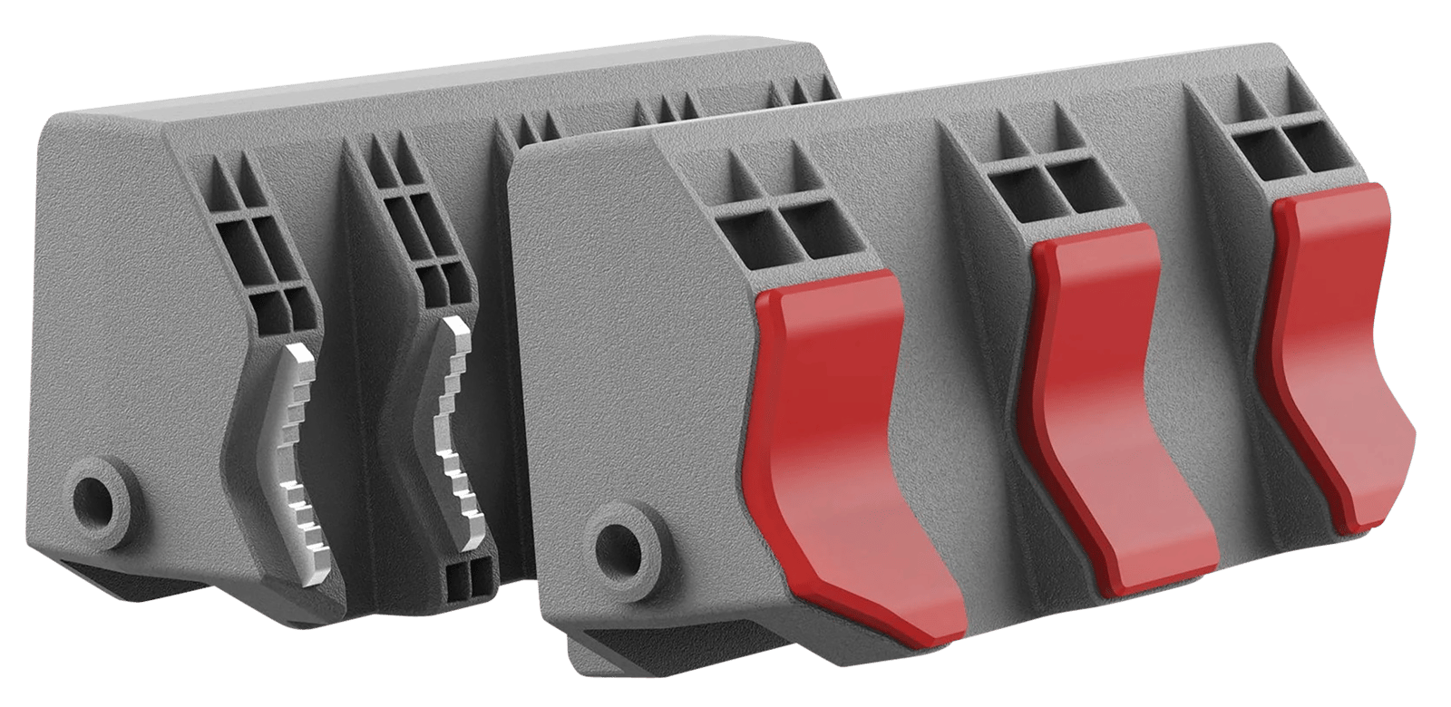 Real Avid AVSFJPF Smart-Jaws Tube-Fit Sleeves Reversible Gray/Red Rubber Overmold & Steel Side