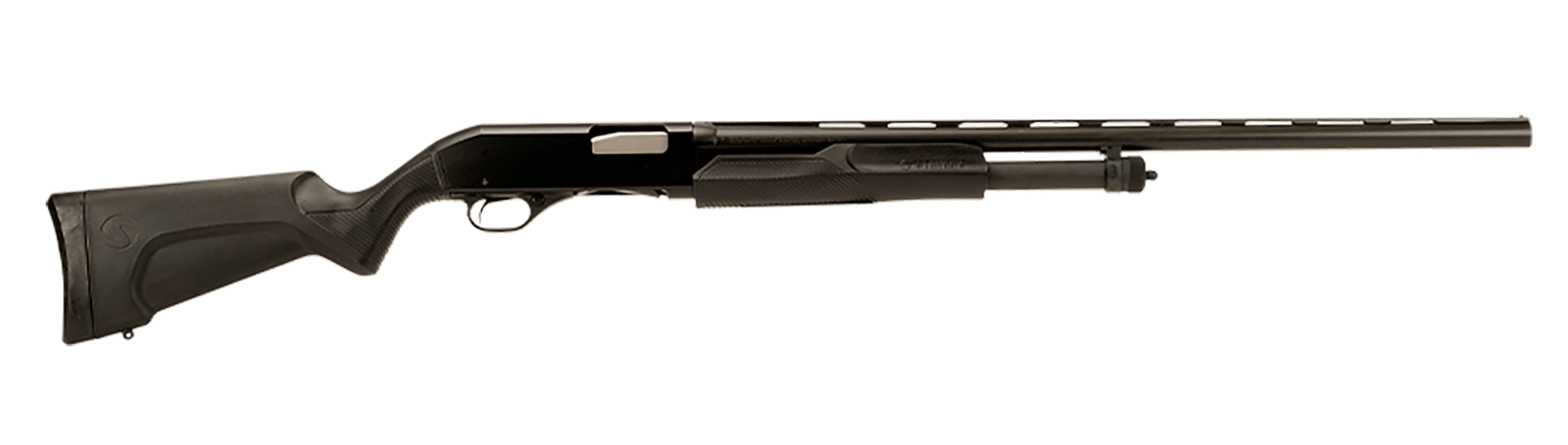 Stevens 22436 320 Field Full Size 20 Gauge Pump 3" 5+1 26" Matte Black Vent Rib Barrel, Matte Black Aluminum Receiver, Fixed Matte Black Synthetic Stock, Ambidextrous
