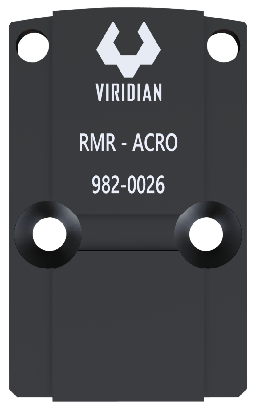 Viridian 9820026 RFX45 RMR Mounting Adapter  Black Anodized
