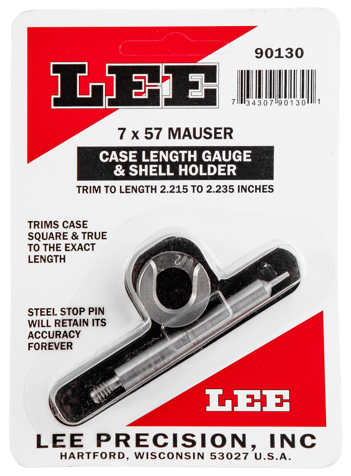 Lee Precision 90130 Case Length Gauge  7x57mm Mauser Steel 0.07 lbs