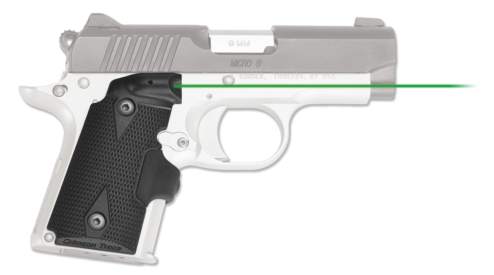 Crimson Trace 0156201 Lasergrips  Fits Kimber Micro 9, Green Laser Black Polymer