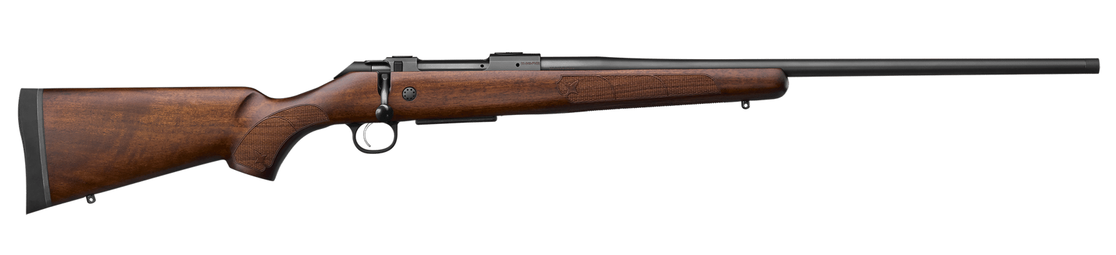 CZ-USA 07713 CZ 600 American ST2 6.5 Creedmoor 5+1 24" Threaded, Black Barrel/Rec, Walnut Stock, Adj. Trigger
