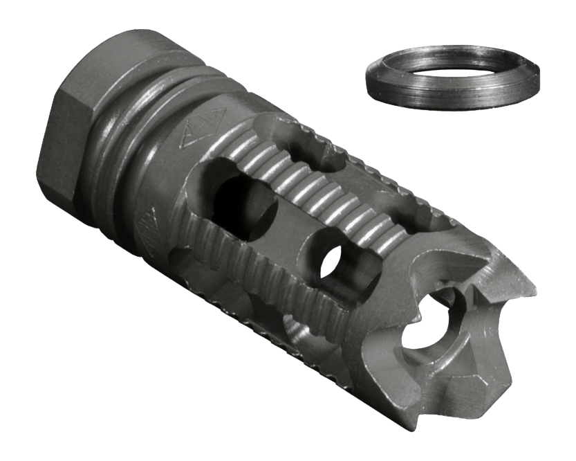 Yankee Hill 285M1 Phantom Comp/Brake with Aggressive End, 1/2"-28 tpi Threads 2.25" OAL for 5.56mm