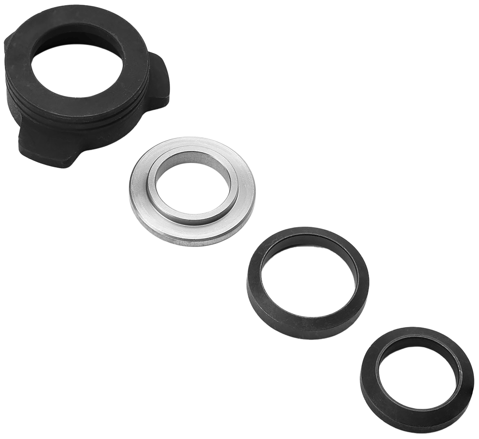 Strike Industries BSOPPRESSORUBASE Oppressor Universal 3-Lug QD Base Set  Black/Silver 1/2" & 5/8" Threaded Barrels